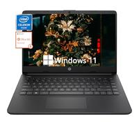 HP 14 Inch Business Laptop, Ultral Light Laptops for Student and Business, Intel Celeron N4120(Quad-Core),4GB RAM,128GB eMMC,Intel UHD Graphics,1-Year Office 365,Windows 11 S,Jet Black