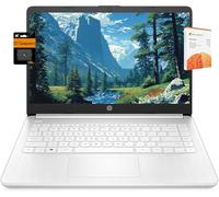 HP 14 Laptop (14" Micro-Edge, Intel N4120, 16GB RAM, 192GB(64GB eMMC+128GB SD), 1-Yr Microsoft 365, 11-Hrs Long Battery Life, Narrow-Bezel, Webcam, WiFi, Win 11 Home in S Mode, Student & Home, White