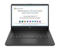 HP 14” Laptop | Intel Celeron N4500 Processor | 4 GB RAM | 64GB eMMC | Intel UHD Graphics | HD Display | 12 hrs battery | Microsoft 365 Personal 12 month included | Windows 11 | Black | 14s-dq3001sa