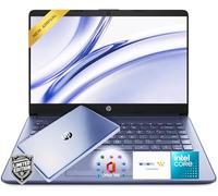 HP 14" Laptop, Intel Dual-Core CPU, 16GB RAM, 256GB SSD, Soft White Finish, HD Display, Windows 11, Microsoft 365 Web Apps with 1TB OneDrive