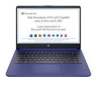 HP 14” Laptop | Intel N150 Processor | 4 GB RAM | 128 GB UFS | Intel UHD Graphics | HD Display | Up to 11 hrs battery | Microsoft 365 Personal 12 month included | Windows 11 | Blue | 14-dq6002sa