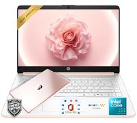 HP 14″Rose Gold Laptop, Lightweight Notebook for Office & Study, 16GB RAM Memory, 128GB SSD + 1TB Cloud Storage, Intel Processor, Reliable Performance, HD Display, Long Battery Life
