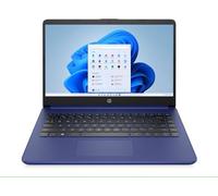HP 14s-dq0012na 14" Laptop, Intel Celeron N4120 Processor (up to 2.6 GHz), 4 GB RAM, 128 GB SSD, Intel UHD Graphics 600, HD Display, Windows 11 Home, Dual Speakers, Indigo blue