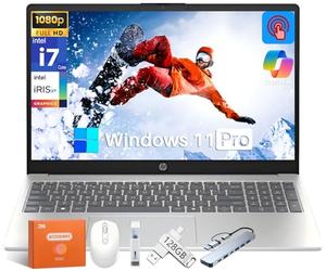 HP 15.6" FHD Touchscreen Laptop for Busines, Intel i7-1355U up to 5 GHz, 32 GB RAM, 2 TB SSD, Copilot AI PC, Intel Iris Xe GPU, Wi-Fi 6, Long Battery Life, Windows 11 Pro, w/Accessories