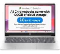 HP 15a-nb0503sa 15.6" Chromebook - Intel®N100, 128 GB UFS, Silver, Silver/Grey