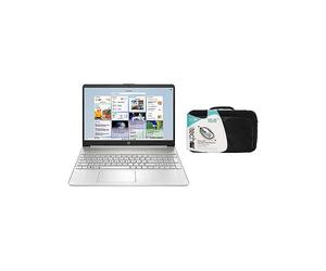 HP 15s 15.6 Inch i3 4GB 128GB Laptop - Case Bundle Silver