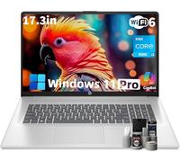 HP 17.3 HD+ Laptop Computer for Student & Business, Intel 8-Core Processor, 16GB RAM, 512GB SSD, WiFi 6, Bluetooth 5.3, HDMI, Type-C, Silver, Windows 11 Pro