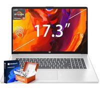 HP 17.3 Inch Touchscreen Laptop, AMD Ryzen 5 7430U, 16 GB RAM, 1 TB SSD, 17.3" HD+ Anti-Glare, Wi-Fi 6, Copilot AI, 128 GB USB Flash Drive, Fast Charge, Windows11 Pro, W/Accessories