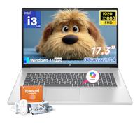 HP 17.3" Laptop 2026 for Business Student, Windows 11 Pro, Copilot AI, 16GB RAM, 512GB SSD, Intel Core i3-N305, 17 inch FHD IPS Anti-Glare Display, Bluetooth 5.4, HD Camera, Fast Charge, Accessories