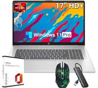 HP 17.3" Touchscreen Laptop, AMD Ryzen 5 7430U, (Beats i5 1334U), 17.3 inch HD+ Anti Glare Display, 24 GB RAM 1 TB SSD, Radeon Graphics, Wi-Fi 6, Bluetooth 5.4, Windows 11 Pro, Office Lifetime License