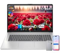 HP 17 Inch Laptop, 17.3" HD+ Touchscreen Display, AMD Ryzen 5 7430U (Up to 4.5GHz), 16 GB RAM, 1 TB SSD, Wi-Fi 6, Bluetooth 5.4, Windows 11 Pro, Copilot AI, Numeric Keypad, w/RECOLX AI Voice Recorder