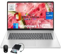 HP 17 inch Touchscreen Laptop Computer Business, MS Office, 17.3" HD+ Display, Intel 10-Core i7-150U(up to 5.4 GHz), Backlit Keyboard, Wi-Fi 6, Windows 11 Pro(16GB RAM|1 TB SSD)