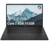 HP 17 Laptop, 17.3" FHD Anti-Glare, Intel Core 7 150U, 8GB RAM, 512GB SSD