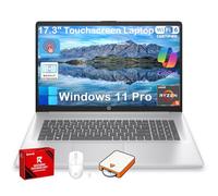 HP 17 Touchscreen Laptop Computer, 17.3" HD+ AntiGlare Display, Backlit Keyboard, Win11 Pro, AMD Ryzen 5 7430U, for Business & Student, Fast Charge, AI Copilot, w/Accessories, 20GB RAM,512GB SSD