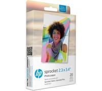 HP 2.3 x 3.4" Premium Zink Photo Paper (20 Sheets) Compatible with Sprocket Sel
