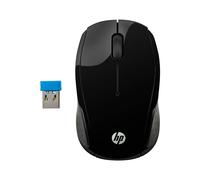 HP 200 Black 2.4 GHz USB Wireless Mouse with Red LED 1000 DPI Optical Sensor.