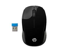 HP 200 Black 2.4 GHz USB Wireless Mouse with Red LED 1000 DPI Optical Sensor, Up to 12 Months Battery Life