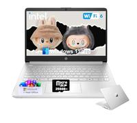 HP 2025 Student Business Laptop Computer - w/1 Year Office 365, 16GB RAM, 128GB UFS & 256GB SD Card, Ai Copilot Intel 4-Core Processor, HD Display, Windows 11 Pro(Silver)