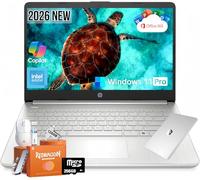 HP 2026 14" Laptop Computer Student Business, Copilot AI, Intel N150, 16GB RAM, 512 GB Storage(128GB UFS+256GB MSD+128GB UFD), 1-Year Office 365, WiFi 6, Ultra Light, Portable, Windows 11 Pro, Silver