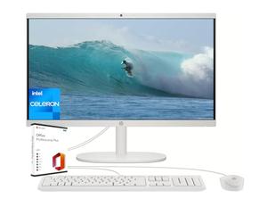 HP 21.5" FHD All-in-One Desktop - Windows 11 Pro & Microsoft Office Lifetime License, Intel Celeron J4025, Intel UHD Graphics, 8 GB RAM, 512 GB SSD, True Vision Camera, WiFi 6, Wired Keyboard&Mouse