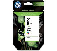 HP 21 Black & 22 Colour Ink Cartridge Bundle Pack