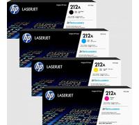 HP 212A Toner Original Multipack Cartridges Black, cyan, magenta, yellow Color LaserJet Enterprise M554, M555, MFP M578