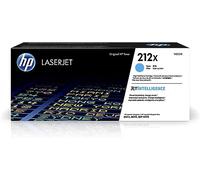 HP 212X High Yield Cyan Original LaserJet Toner Cartridge. Colour toner page yield: 10000 pages Black toner page yield: 0 pages Printing colours: Cyan Quantity per pack: 1 pc(s)