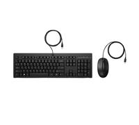 HP 225 Wired Mouse and Keyboard Combo. Keyboard form factor: Full-size (100%) Connectivity technology: Wired Device interface: USB. Cable length: 1.8 m. Recommended usage: Office. Product colour: Blac