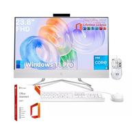 HP 23.8-inch All-in-One Desktop PC - with 8 in 1 Optical Drive, 2021 Office Lifetime, FHD Display, Intel i3 Dual-core Processor, 720P Webcam, wired keyboard & mouse, Win 11 Pro (16GB RAM | 512 GB SSD)