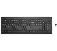 HP 230 Wireless Keyboard, quiet and comfortable keystrokes, Number Pad, QWERTY UK Layout, compatible with Windows PC, Chromebook, Laptop, Mac, Up to 16 Months Battery, USB dongle included