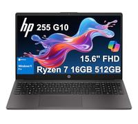 HP 255 G10 Business Laptop (15.6" FHD Anti-glare, AMD Ryzen 7 7730U (> Intel i7-1355U) 16GB RAM, 512GB SSD) for Home, Student, Military Grade, Webcam w/Shutter, Numeric Keypad, Wi-Fi 6, Win 11 Pro