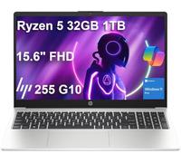 HP 255 G10 Business Laptop (15.6" FHD IPS Anti-Glare, AMD Ryzen 5 7530U (> Intel i7-1165G7), 32GB RAM, 1TB SSD) for Home, Student, Webcam, Numeric Keypad, HDMI, Wi-Fi, Bluetooth, Win 11 Pro w/Copilot