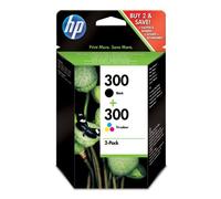 HP 300 2-Pack Black/Tri-colour Original Ink Cartridges Combo Pack Page Yield B 200/Tri 165 (P/N CN637EE)