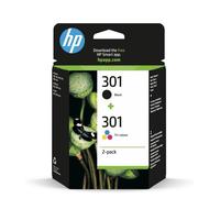 HP 301 2-Pack Black & Tri-Colour Original Ink Cartridge for HP DeskJet 1000/1010