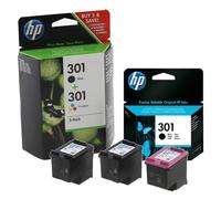 HP 301 3-pack Black/Tri-colour Original Ink Cartridges Combo pack Page Yield B 190/ Tri 165 (E5Y87EE)