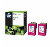 HP 301XL ink cartridge tri-colour high capacity 2x 330 pages 2-pack