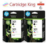 HP 301 Combo Black/Tri-colour Original Ink Cartridges x 2 - N9J72AE
