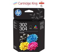 HP 302/304 Black/Tri-Color Original Ink Cartridge 2-Pack (B82L1AE)- Works printers: DeskJet 1110, 2130, 3630, 2600 & 3700 series, OfficeJet 3830, 4650, ENVY 4520, 5020, 5030, 5032