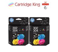 HP 302/304 Black & Tri-Color Original Ink Cartridge Combo, 2 Pack - B82L1AE