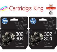 HP 302/304 Std Black Original Ink Cartridge 2 pack - B7RT7AE