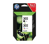 HP 302 Original Ink Cartridge 3.5/4-ml Black/Tri-color X4D37AE