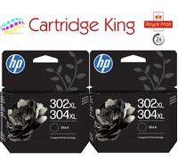 HP 302XL/304XL Black Original Ink Cartridge 2pack - B7RT9AE