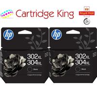 HP 302XL/304XL Black Original Ink Cartridge 2pack - B7RT9AE