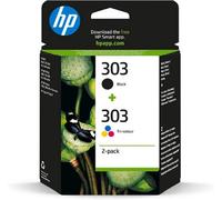 Hp 303 (3Ym92Ae) Original Printer Cartridges 2 Count (Pack Of 1) (1Xblack, 1Xcolor) For Hp Envy 6200, 7100,