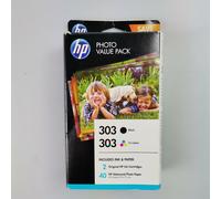 Original HP 303 / 303XL Black & Colour Ink Cartridge ENVY Photo 7130 Printer Lot