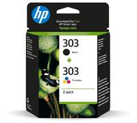 HP 303 Black/Tri-color Original Ink Printer Cartridges Combo (3YM92AE) - Works with: HP ENVY Photo 6220, 6230, 6234, 7120, 7134, 7