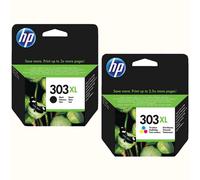 HP 303XL 2-pack Black/Tri-colour Original Ink Cartridges Combo pack Page Yield B 600/Tri 415 (P/N 3YN10AE)