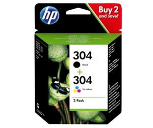 HP 304 2-Pack Black/Tri-color Original Ink Cartridges