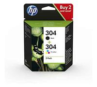 HP 304 2-pack Black & Tri-colour Original Ink Cartridges Combo pack Page Yield B 120/Tri 100 (P/N 3JB05AE)