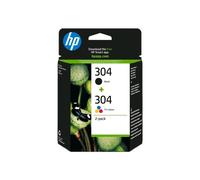 HP 304 Black And Tri-Color Ink Cartridges Original Combo Pack 3JB05AE 2 Count